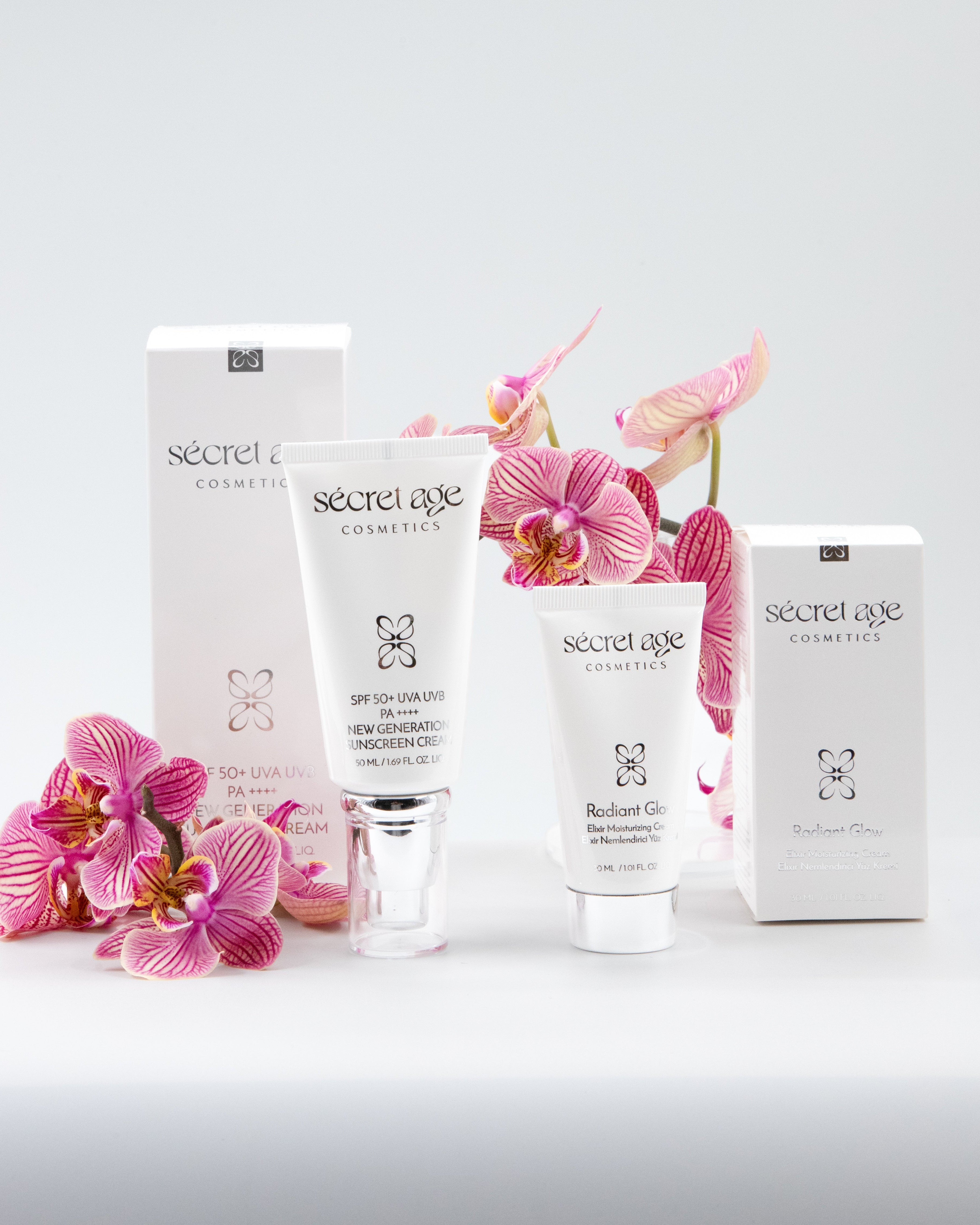 SPF 50+ Güneş Koruyucu ve Nemlendirici Set | Secret Age